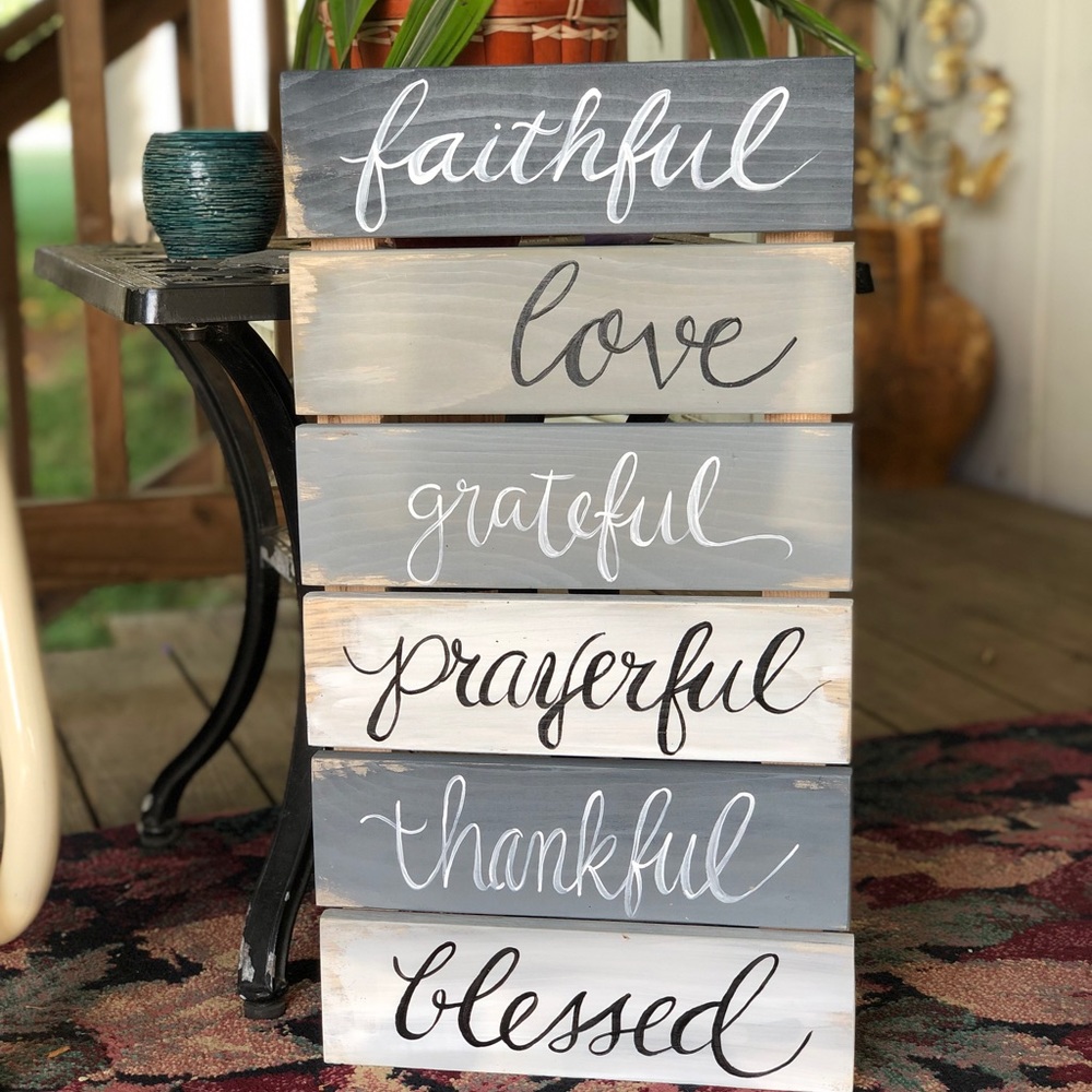 Beautiful, inspirational, word wall hanging